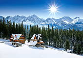 Widok z Podhala na Tatry
