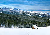 Widok z Podhala na Tatry