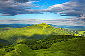 Widok z Połoniny Wetlińskiej na Caryńską - Bieszczady
