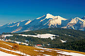 Widok z Podhala na Tatry