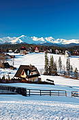 Widok z Podhala na Tatry