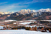 Widok na Giewont ze stoków Gubałówki   - Tatry Polskie