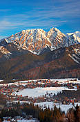 Widok na Giewont ze stoków Gubałówki   - Tatry Polskie