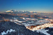 Widok ze szczytu Wysoka na Tatry - Małe Pieniny