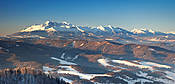 Widok ze szczytu Wysoka na Tatry - Małe Pieniny
