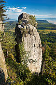 Szczeliniec, forma skalna "Małpolud" - Góry Stołowe