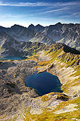 Widok ze Świnicy na Dolinę Pięciu Stawów - Tatry Polskie