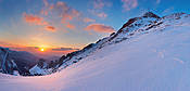 Zachód słońca nad Doliną Małej Łąki - Tatry Polskie
