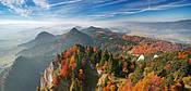 Widok z Trzech Koron w kierunku zachodnim - Pieniny