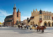 Kraków - Sukiennice i Kościół Mariacki