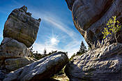 Formy skalne na Małym Szczelińcu - Góry Stołowe