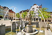 Bielsko-Biała - fontanna Neptuna na Rynku Starego Miasta