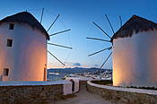 Grecja - wyspa Mykonos, zabytkowe wiatraki w Mykonos
