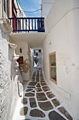 Grecja - wyspa Mykonos, uliczki na starym mieście w Mykonos