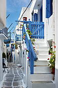 Grecja - wyspa Mykonos, uliczki na starym mieście w Mykonos