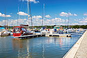 Mazury, przystań w Giżycku - jezioro Kisajno