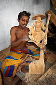 Sri Lanka, pracownia rzeźby w drewnie 
