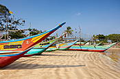 Sri Lanka, Galle, tradycyjne łodzie rybackie