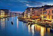 Wenecja - Kanał Grande – widok z Mostu Rialto