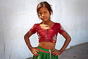 Indie - mali mieszkańcy Udaipur.