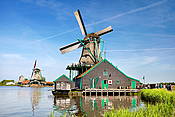Holandia - skansen wiatraków Zaanse Schans