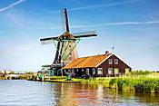 Holandia - skansen wiatraków Zaanse Schans