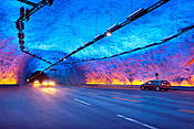 Norwegia - Laerdal Tunel o długości 24,5 km