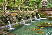 Święte źródła w Świątyni Gunung Kawi, Bali, Indonezja